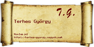 Terhes György névjegykártya