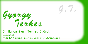 gyorgy terhes business card