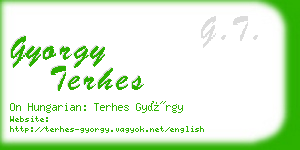 gyorgy terhes business card